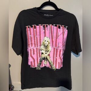Britney Spears Black Tee with Pink Graphic